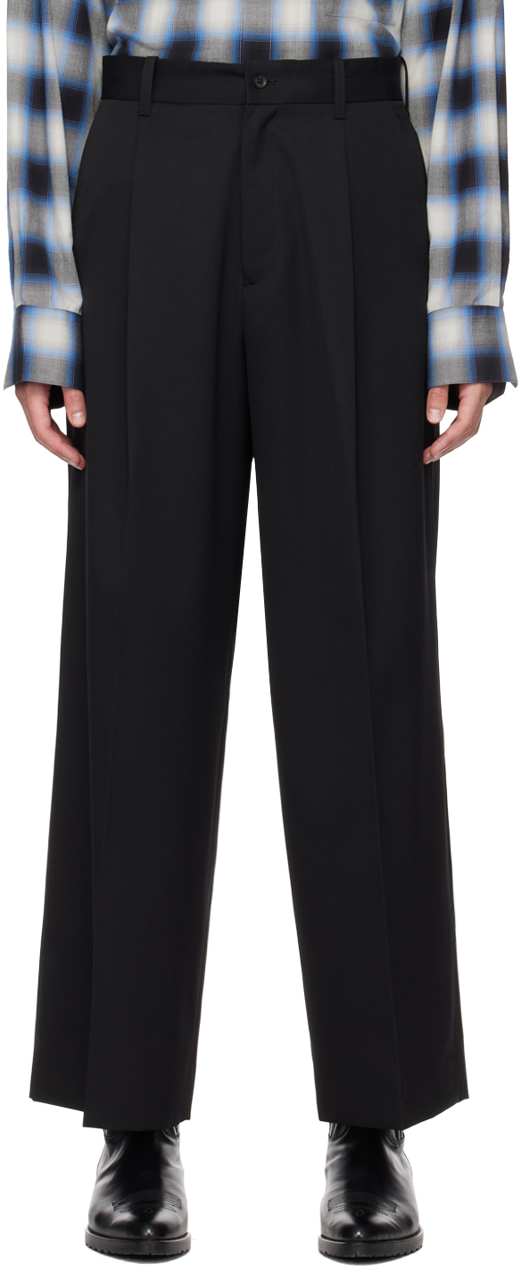 Stein Black Extra Wide Trousers | ModeSens