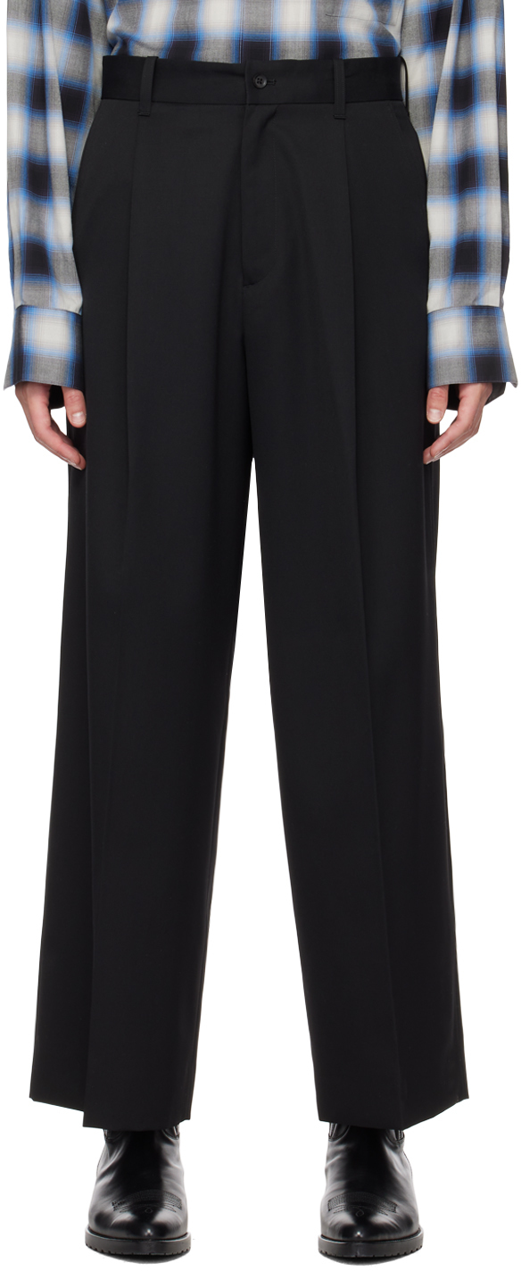 Black Extra Wide Trousers by stein on Sale