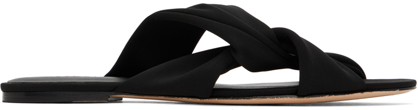 【関税込み】Studio Amelia ブラック Loop フラットサンダル Studio Ameliaのブラック Loop フラットサンダルがセール中