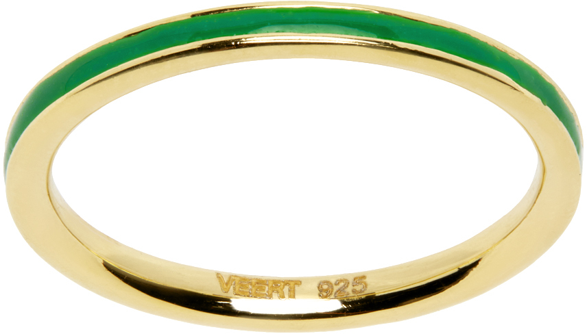 VEERT（ヴァート） リング The Green Enamel Stack Ring グリーン