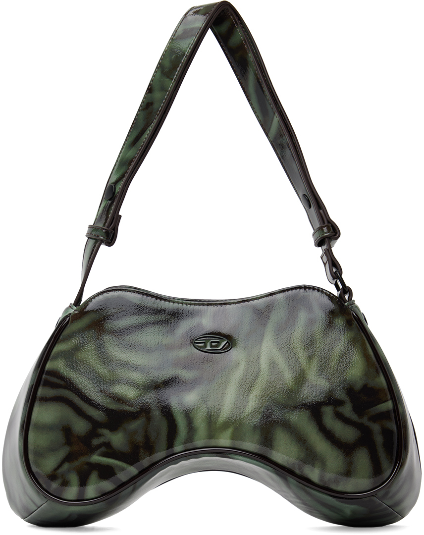 Diesel Play Abstract-print Shoulder Bag In Green