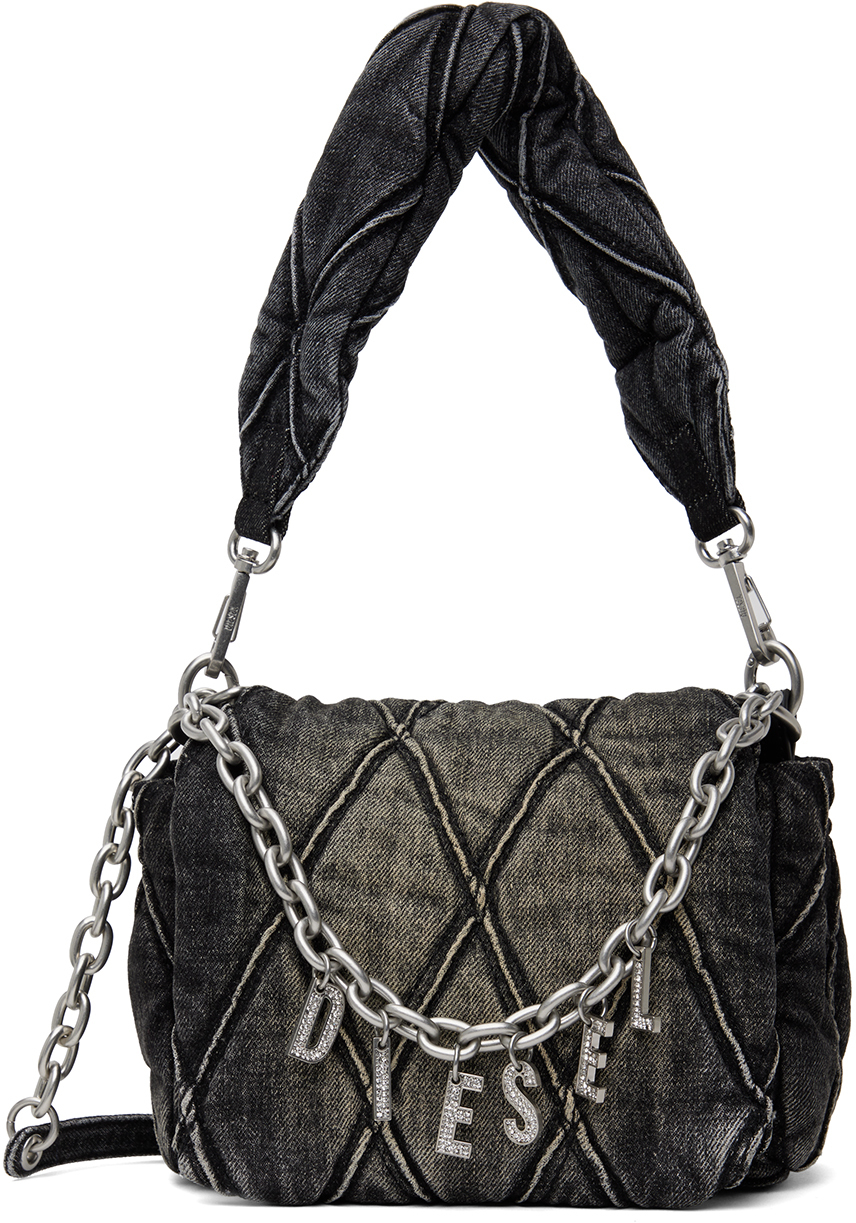 Diesel Black Charm-d Shoulder S Bag In T8013