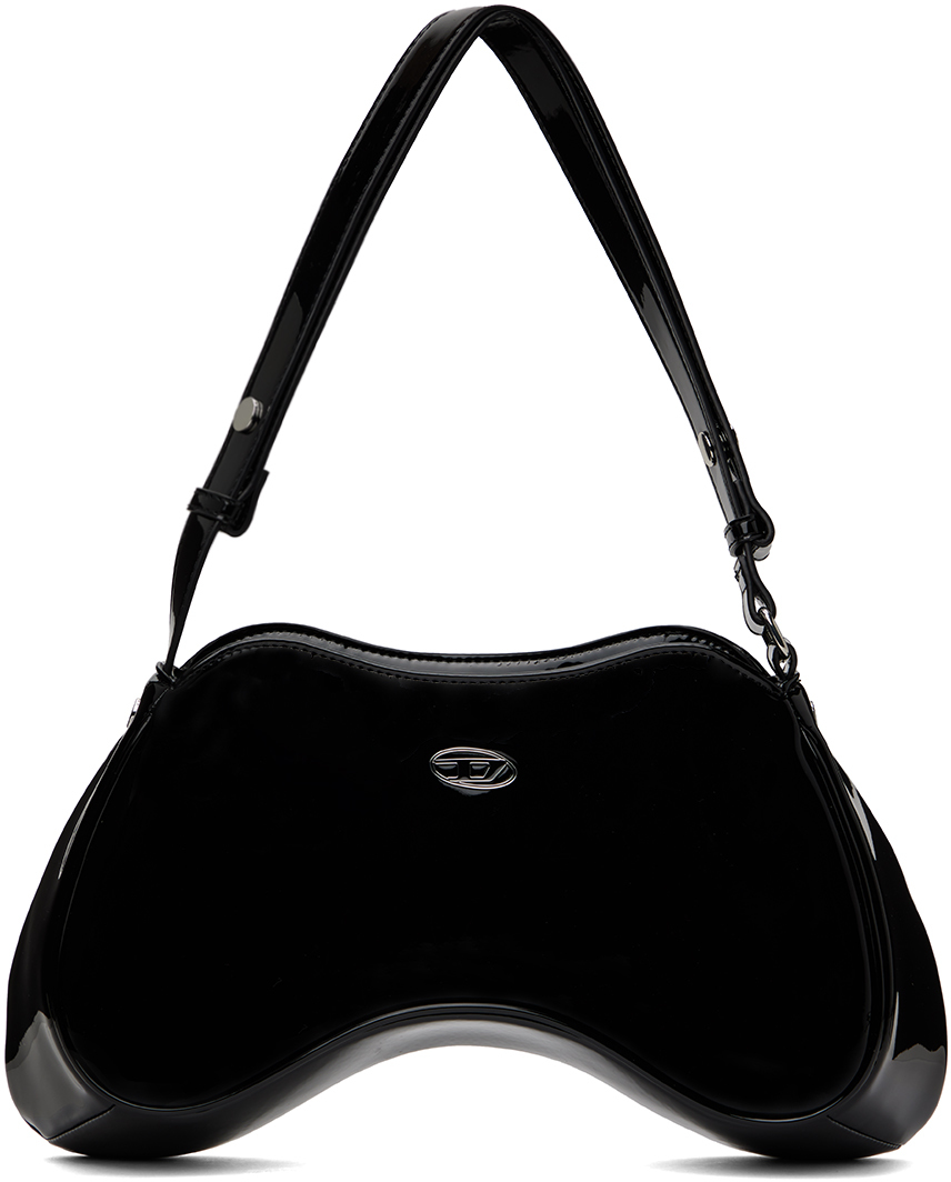 Shop Diesel Black Play Shoulder Bag In T8013