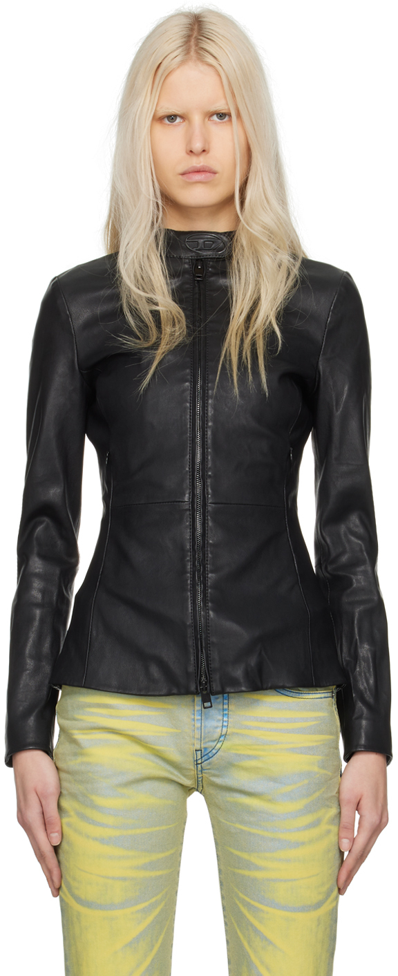 Black L-Sory-N1 Leather Jacket