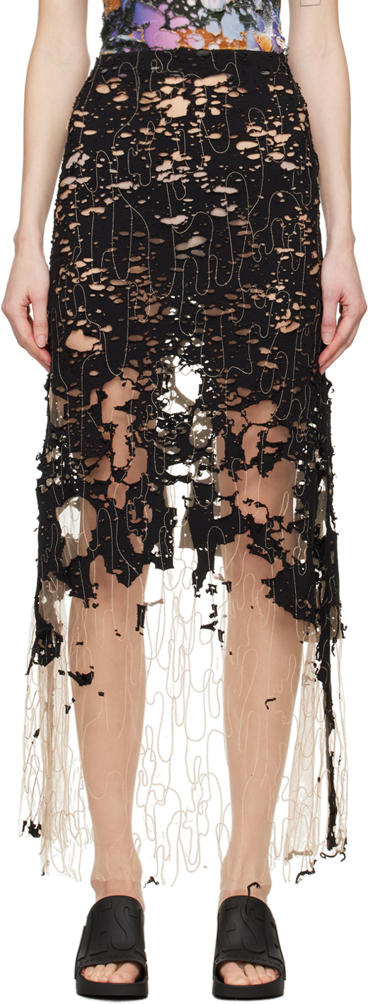 Black O-Leena Maxi Skirt