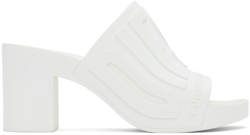 Shop Diesel White Sa-pamela H Heeled Sandals In T1003