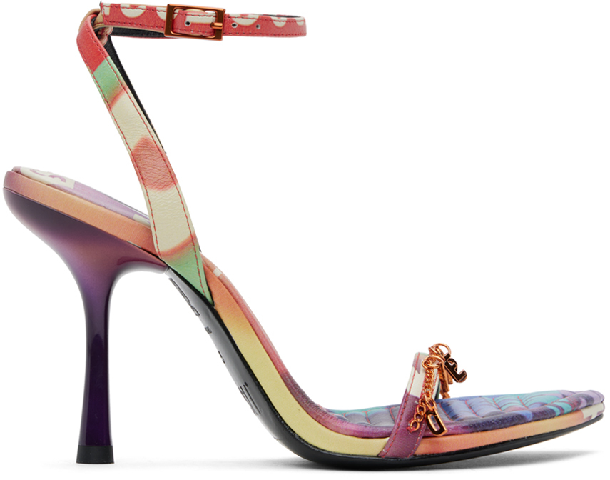 Multicolor D-Vina Charm Sdl Heeled Sandals by Diesel on Sale