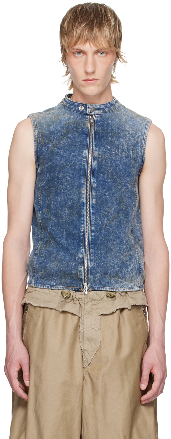 Blue D-Nata-Fse Denim Vest