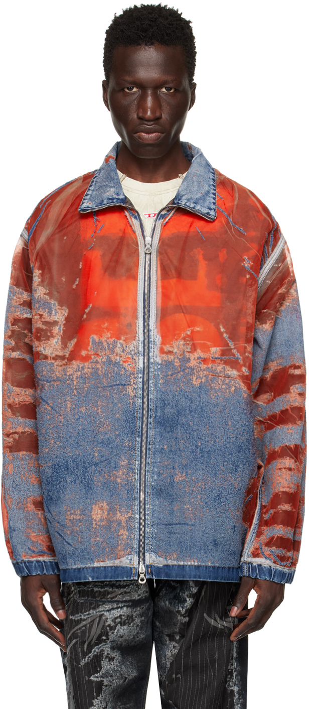 Red & Blue D-Krap-Fse Denim Jacket