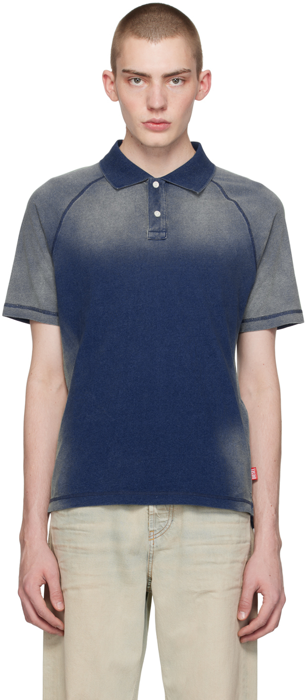 Diesel T-rasmith Cotton Polo Shirt In 01