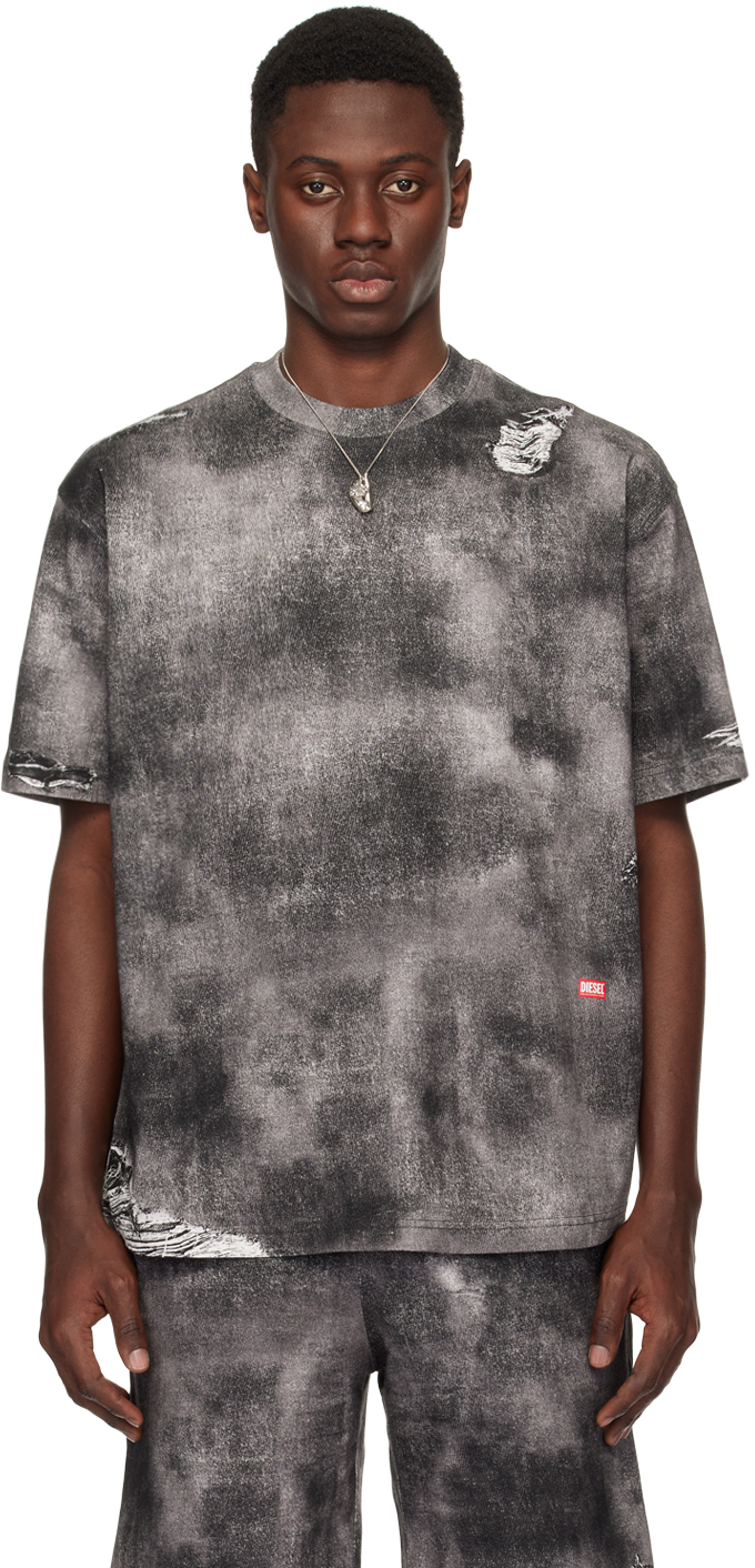 Black T-Wash N2 T-Shirt by Diesel on Sale