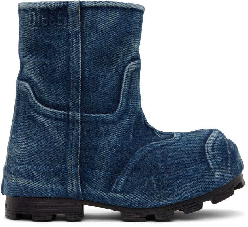 Diesel top denim boots