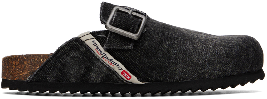 Diesel Black D-woodstock X Denim Loafers In T8013