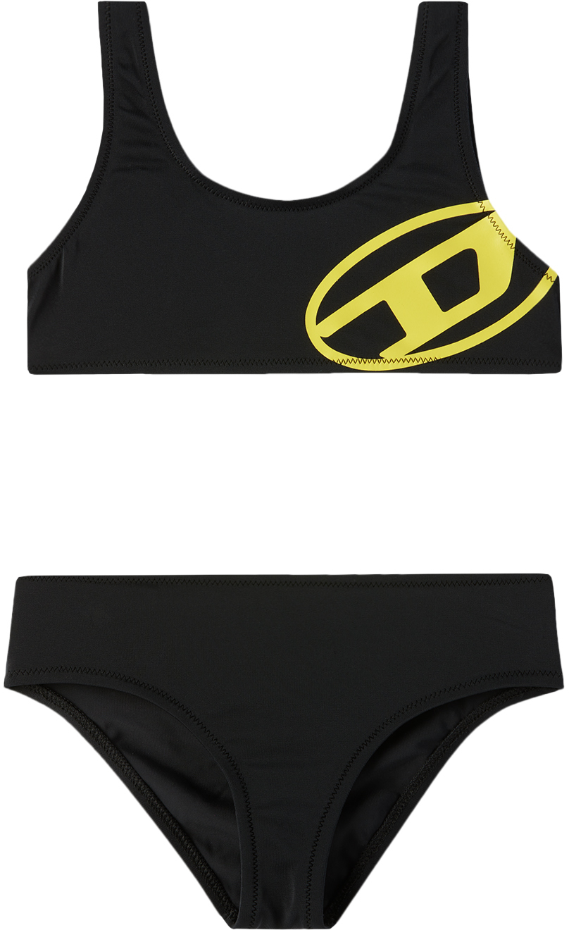 Diesel M-rammy Logo-print Bikini Set In Black