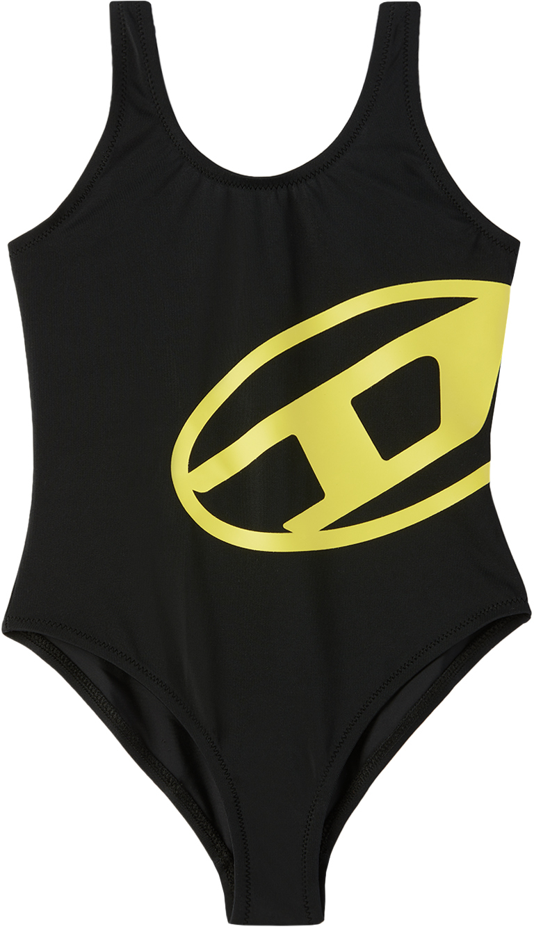 Diesel Kids Black Mimmy One-piece Swimsuit In K900