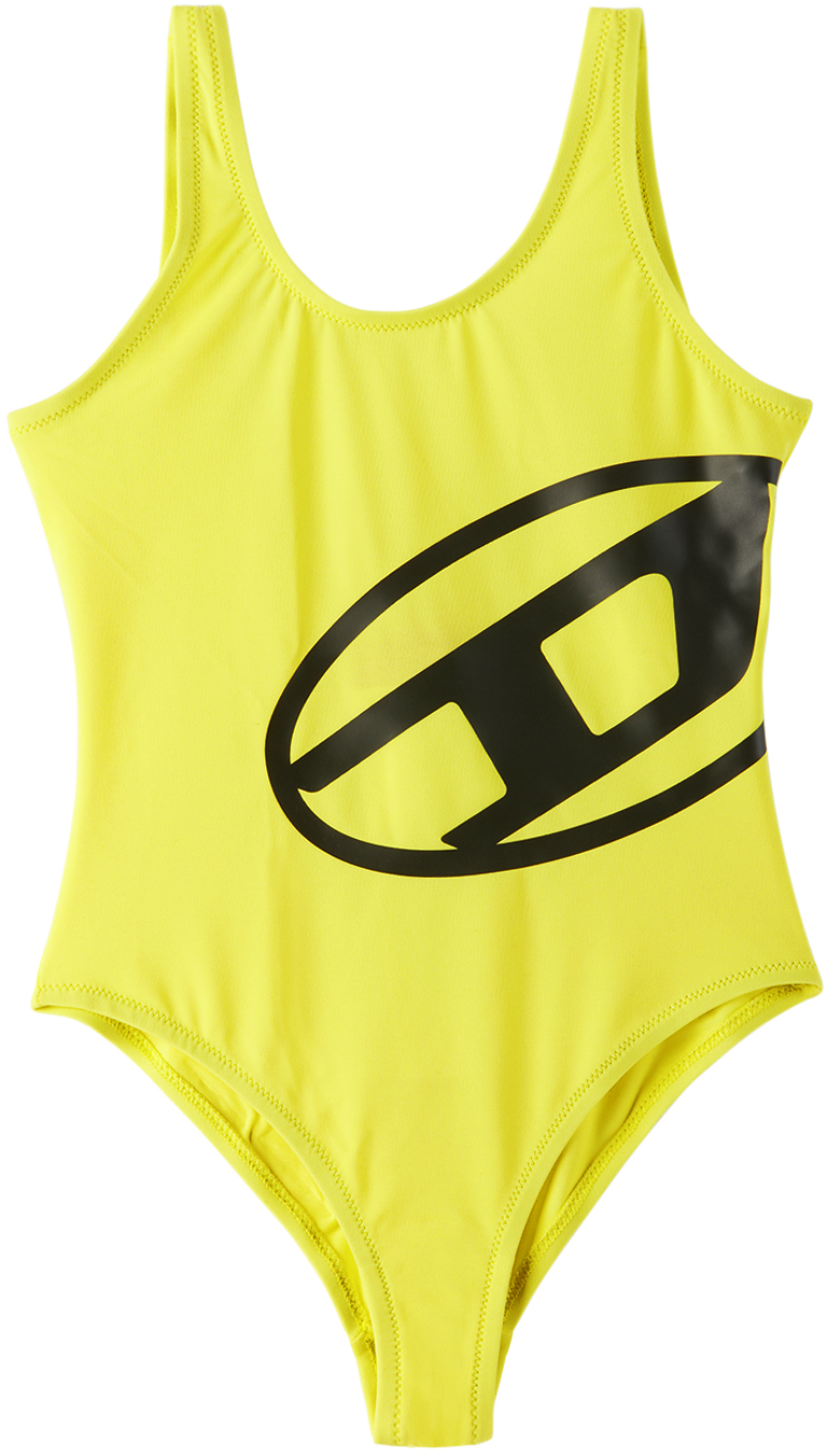 Diesel Kids Yellow Mimmy One-piece Swimsuit In K235