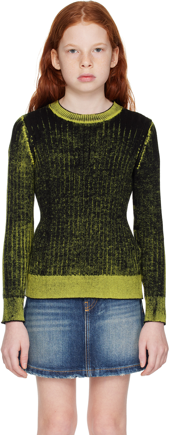 Diesel Kids Black & Green K-andelero Sweater In K235