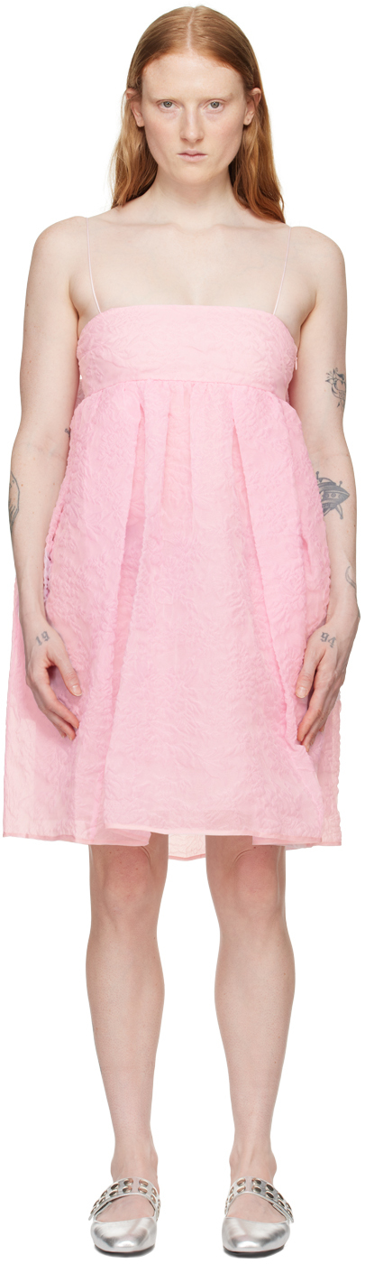 Shop Cecilie Bahnsen Pink Gina Minidress In Soft Pink