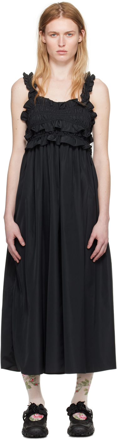 Shop Cecilie Bahnsen Black Giovanna Midi Dress