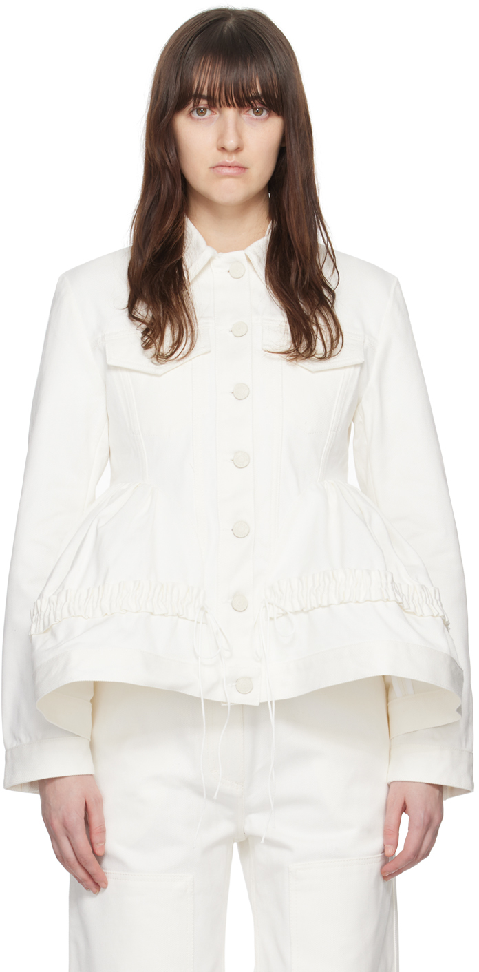 Shop Cecilie Bahnsen White Ulanda Jacket