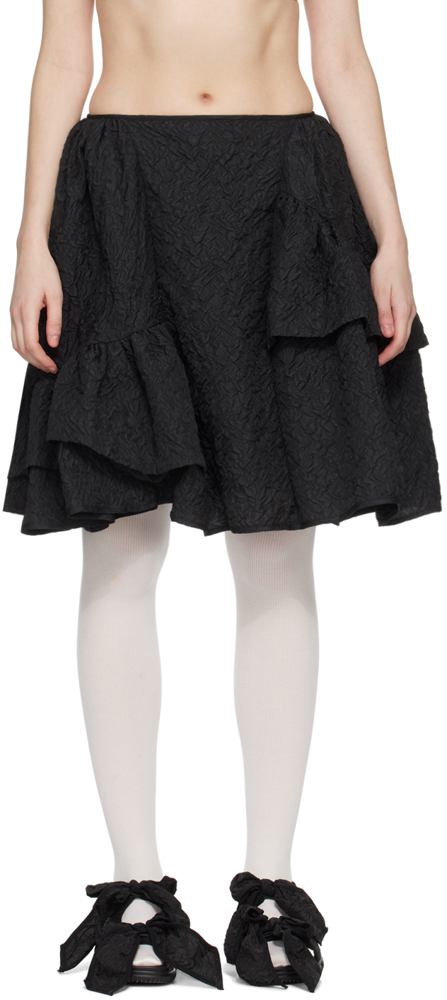 Shop Cecilie Bahnsen Black Vanilla Miniskirt