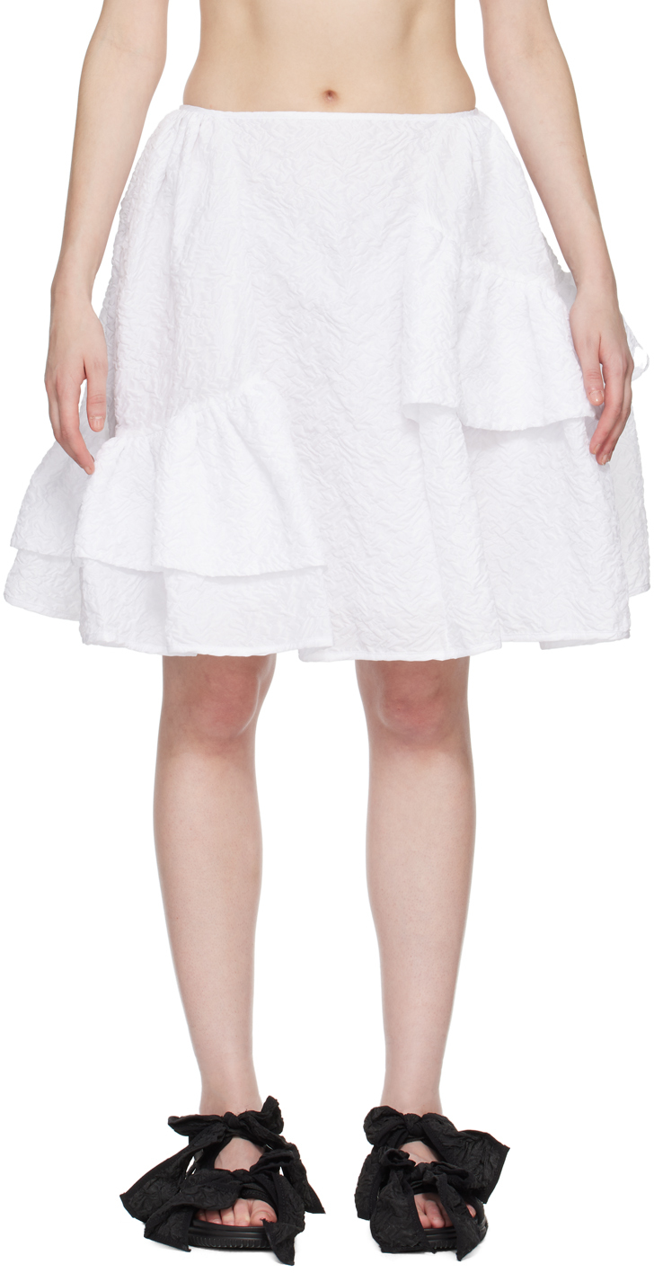 Cecilie Bahnsen White Vanilla Miniskirt