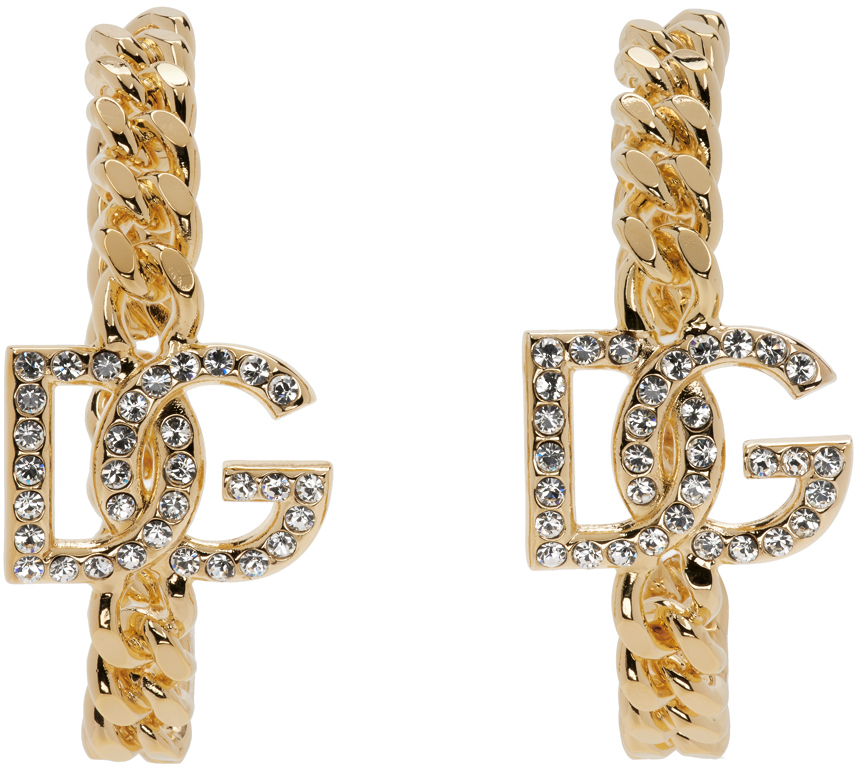 Gold DG Logo Earrings