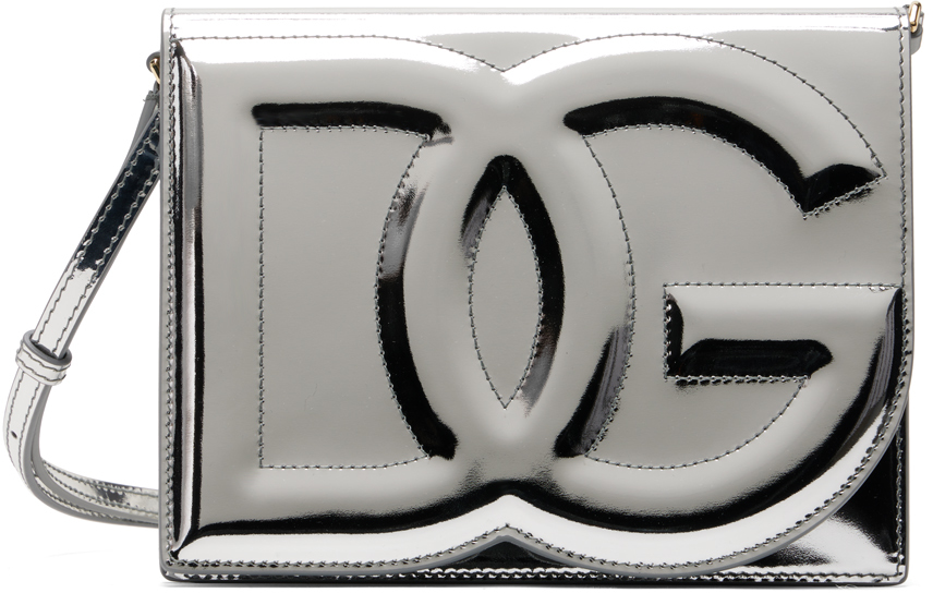 Dolce & Gabbana Dg Logo Bag Crossbody Bag In 80998 Argento