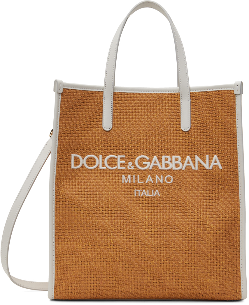 Shop Dolce & Gabbana Beige Shopping Tote In 8f356 Miel/latte