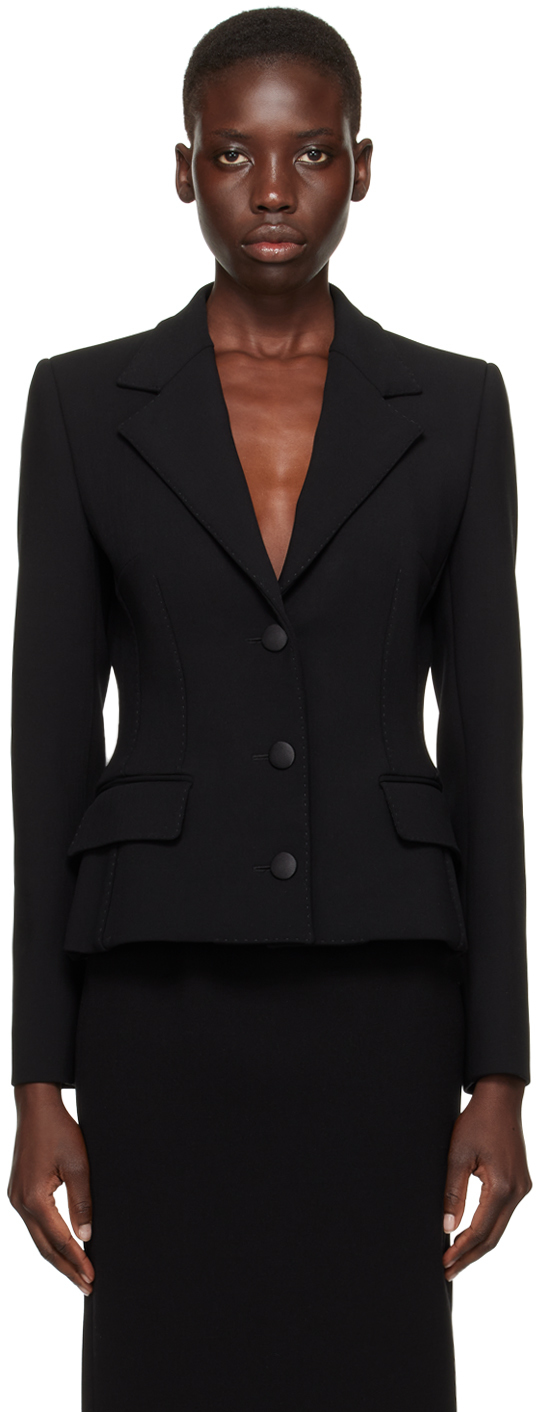 Shop Dolce & Gabbana Black Single-breasted Blazer In N0000 Nero