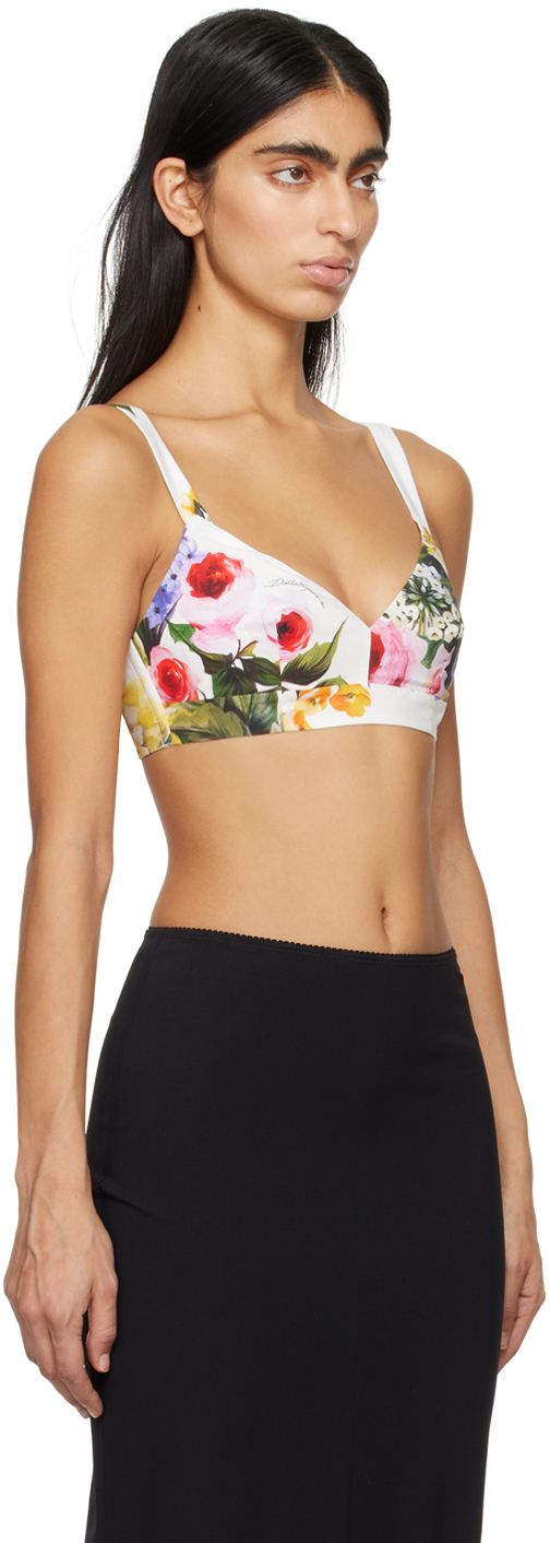 Dolce & Gabbana White Garden Top In Ha4yb Giardino