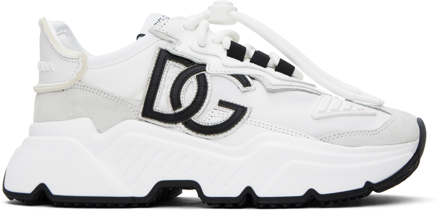 White Mixed-Material Daymaster Sneakers