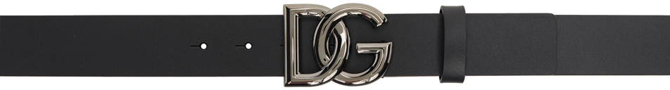 Dolce & Gabbana Black Cintura Logata Belt
