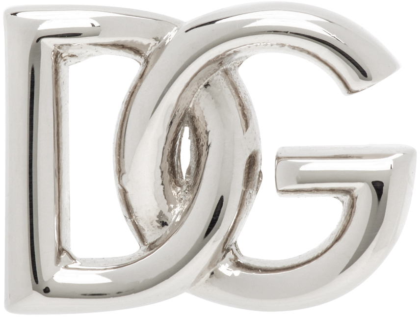 Dolce & Gabbana Silver Stud Single Earring In Argento/palladio