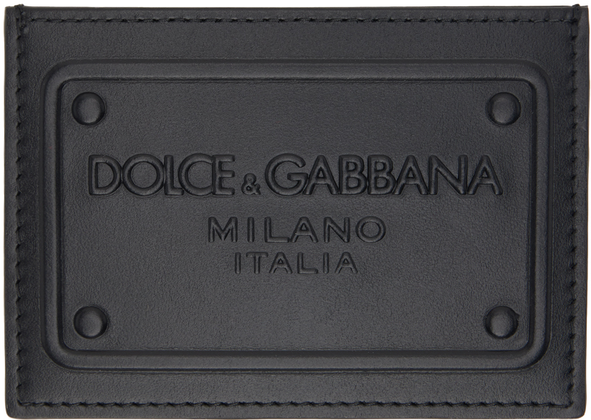 Dolce & Gabbana Black Embossed Card Holder