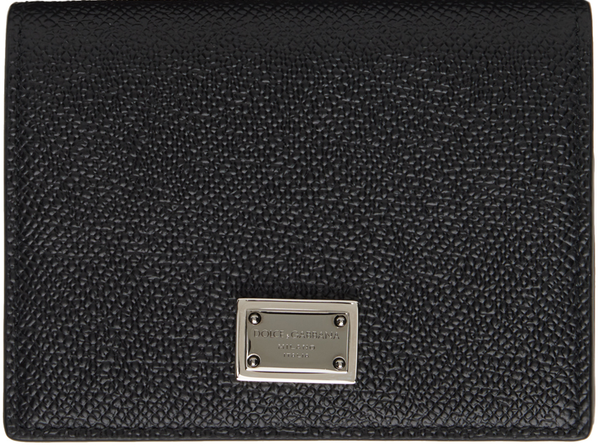 Dolce & Gabbana Black Plaque Wallet In Nero