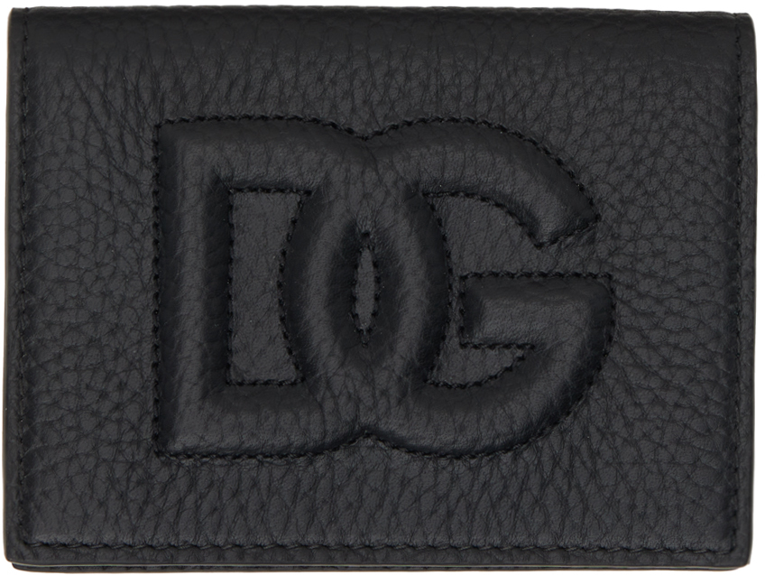 Shop Dolce & Gabbana Black 'dg' Logo Wallet In Nero