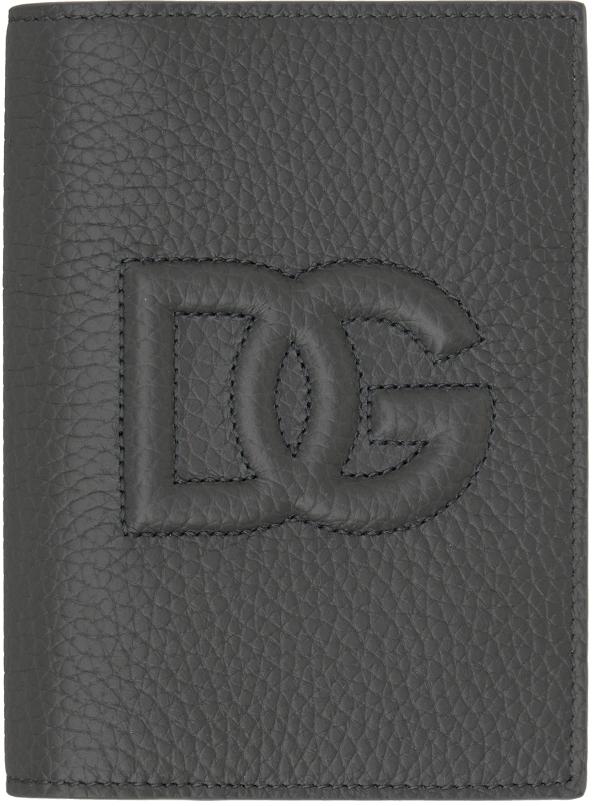 Dolce & Gabbana Grey Embossed Passport Holder