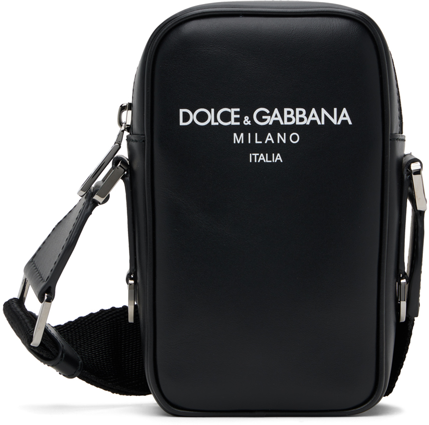 Dolce & Gabbana Black Logo Messenger Bag