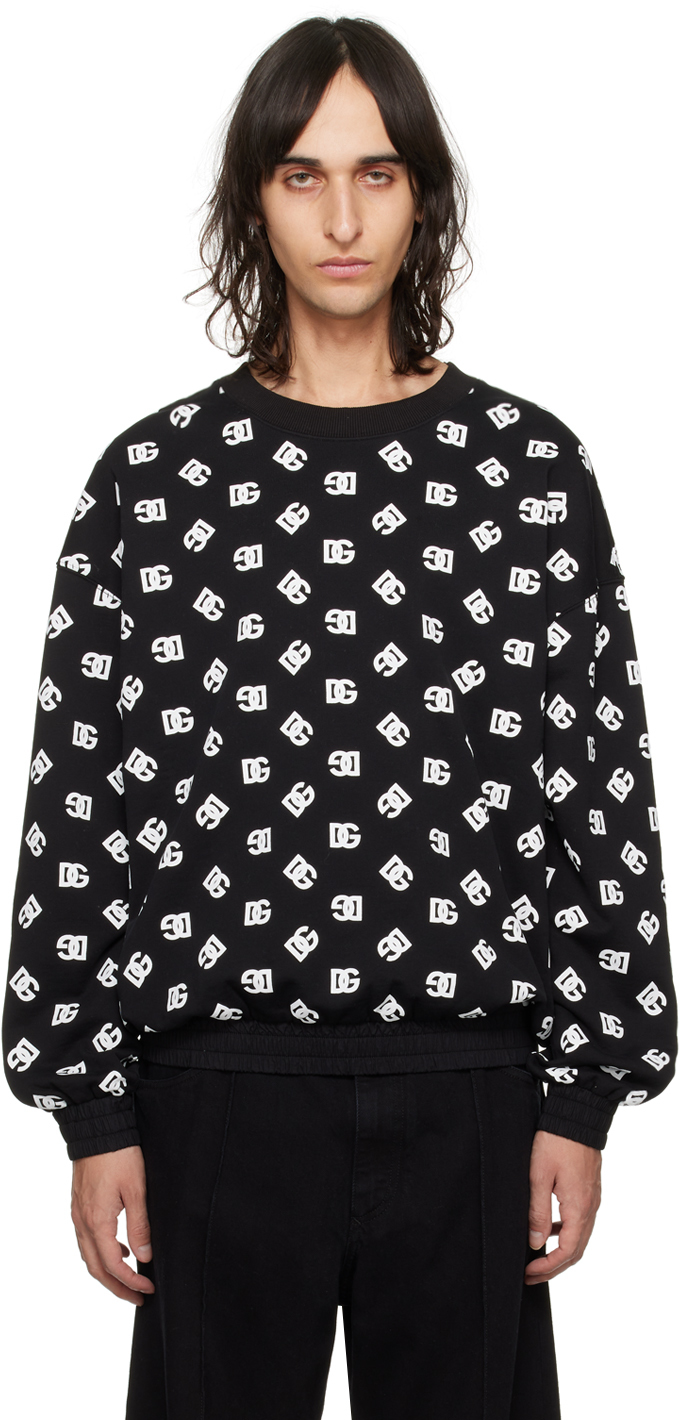 Black Printed Sweatshirt