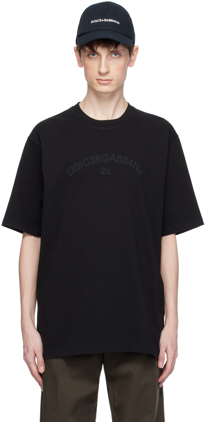 Shop Dolce & Gabbana Black Print T-shirt In Nero