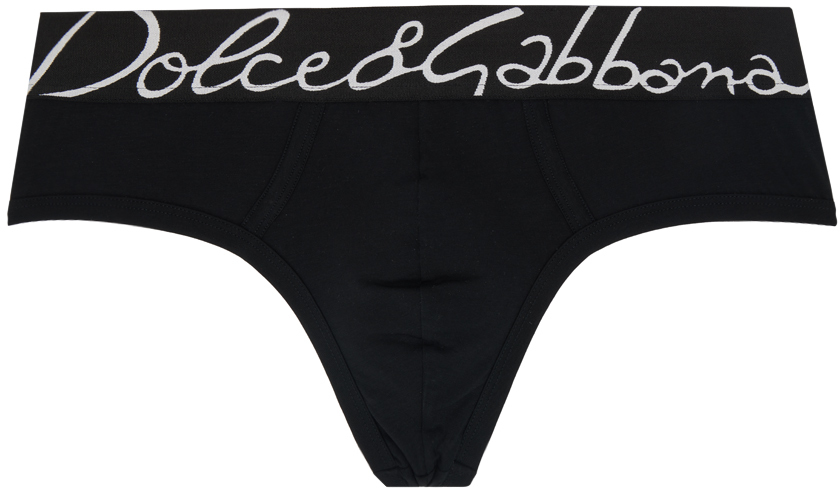 Dolce & Gabbana, Underwear & Socks, Dolce Gabbana Black Dotted Cotton  Brandon Briefs Underwear