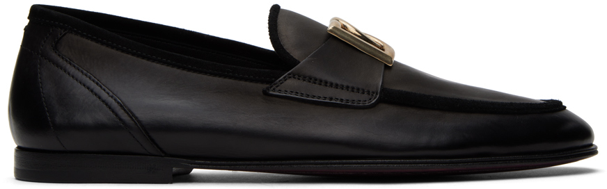 Shop Dolce & Gabbana Black Pantofola Loafers In 80999 Nero