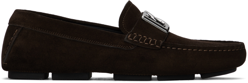 Dolce & Gabbana Brown Classic Driver Loafers In 80081 Ebano 1