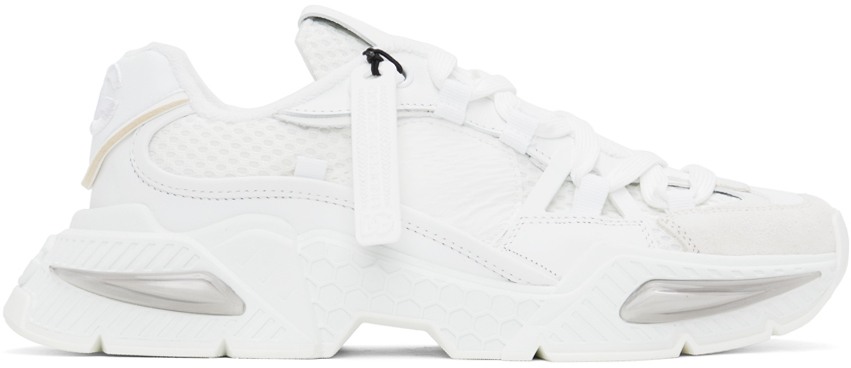 Shop Dolce & Gabbana White Bassa Sneakers In 89642 Bianco/bianco