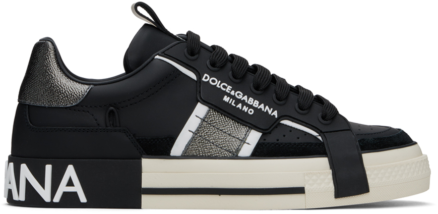 Dolce & Gabbana Black Calfskin 2.Zero Custom Sneakers