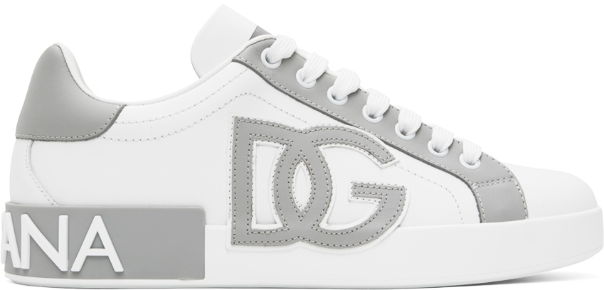 White & Gray Portofino Sneakers