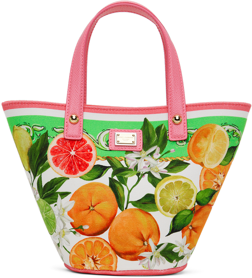 Dolce & Gabbana Fruit-print Tote Bag In Hv5an Arance&limoni