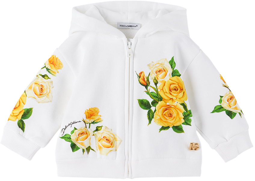 Dolce & Gabbana Baby White Floral Hoodie