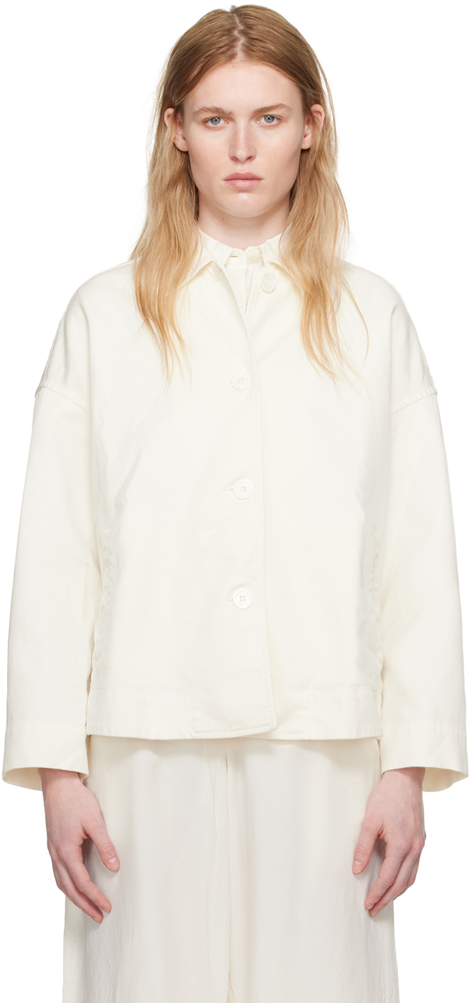 Shop Casey Casey Off-white Julie Jacket In Off White
